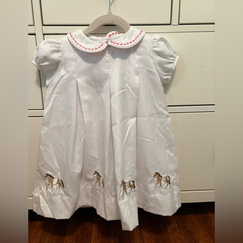 The Proper Peony  Embroidered Horses dress